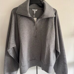 SPANX women’s  Gray Zip-Up Sweatshirt